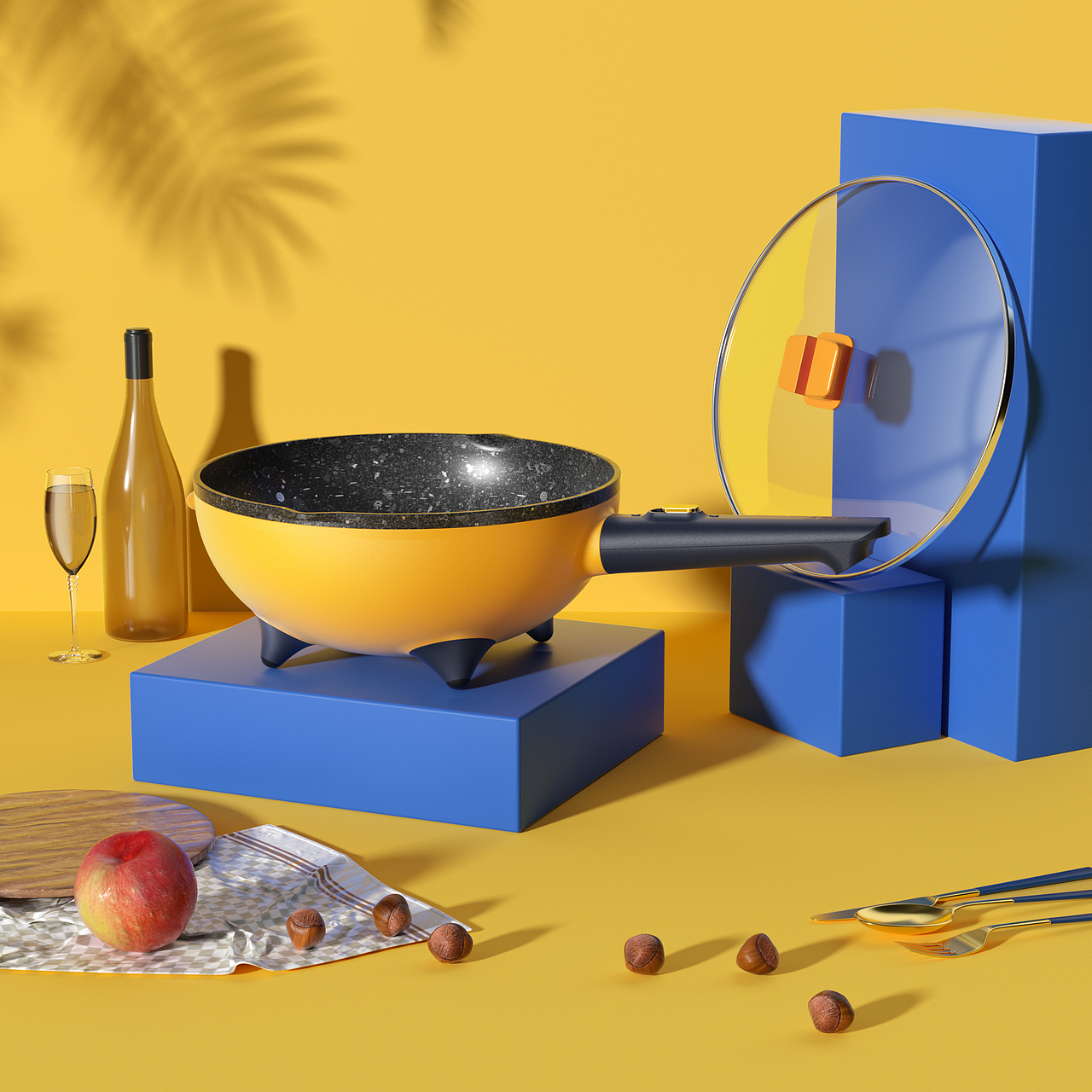 淘宝天猫详情页 锅建模渲染套图,主图 亚马逊套图 A+