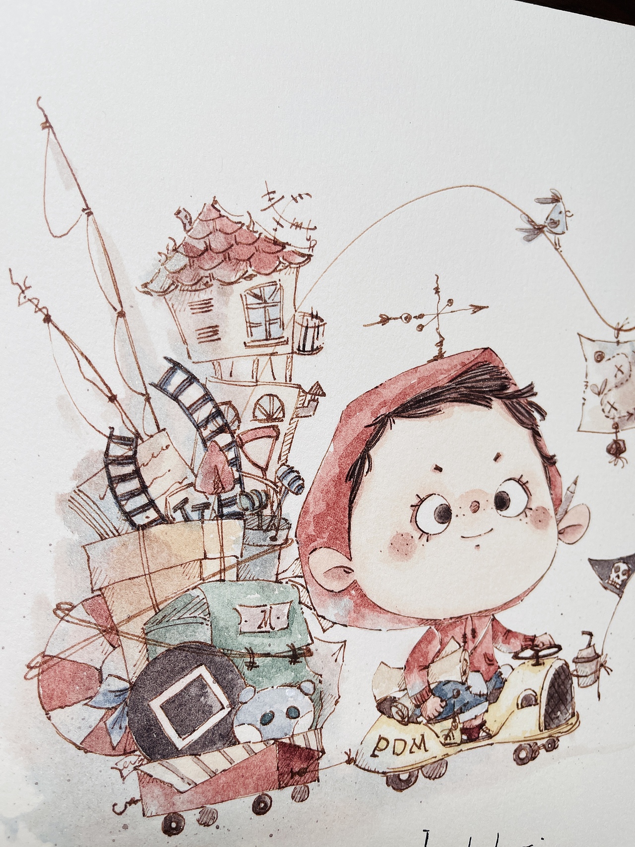 【儿子成长原创插画】出门旅行咯（图ZMjk3MDA4MTE2） - 儿童插画 - 站酷设计师苗混混原创素材 - 站酷ZCOOL