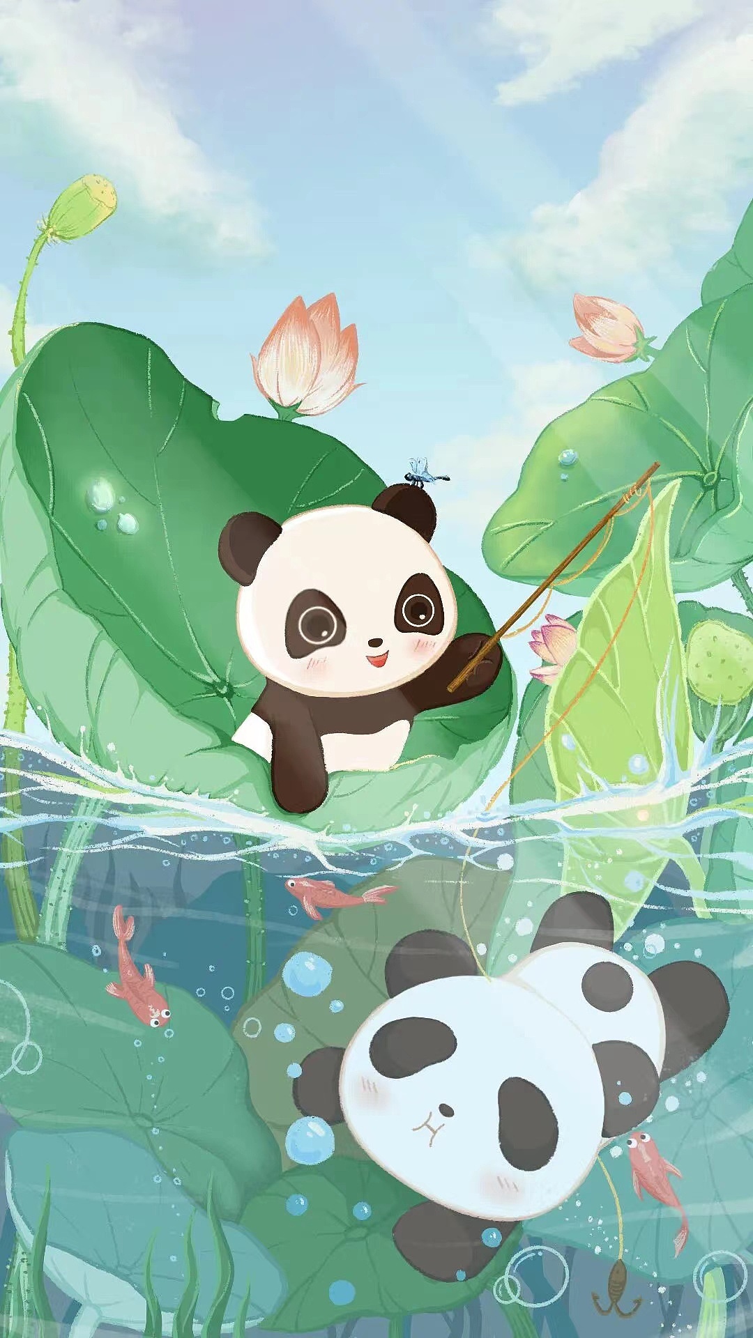 熊猫插画 二十四节气 立夏 节气插画