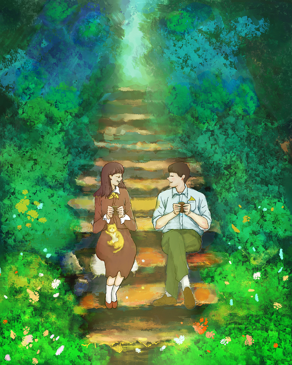 夏日之恋（图ZMjY0ODcwMjQ4） - 绘画 - 站酷设计师小蚊子吖原创素材 - 站酷ZCOOL