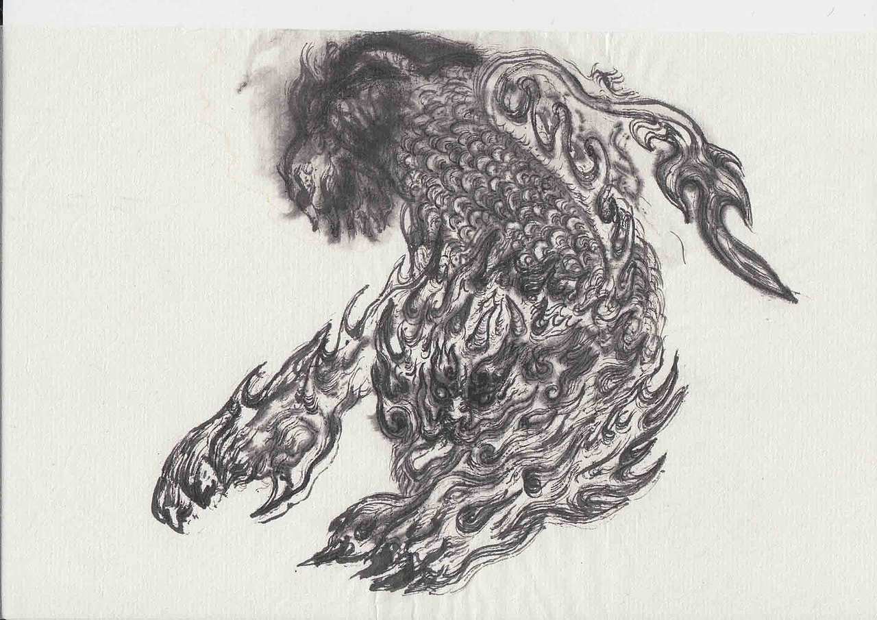 年兽概念造型草图 01