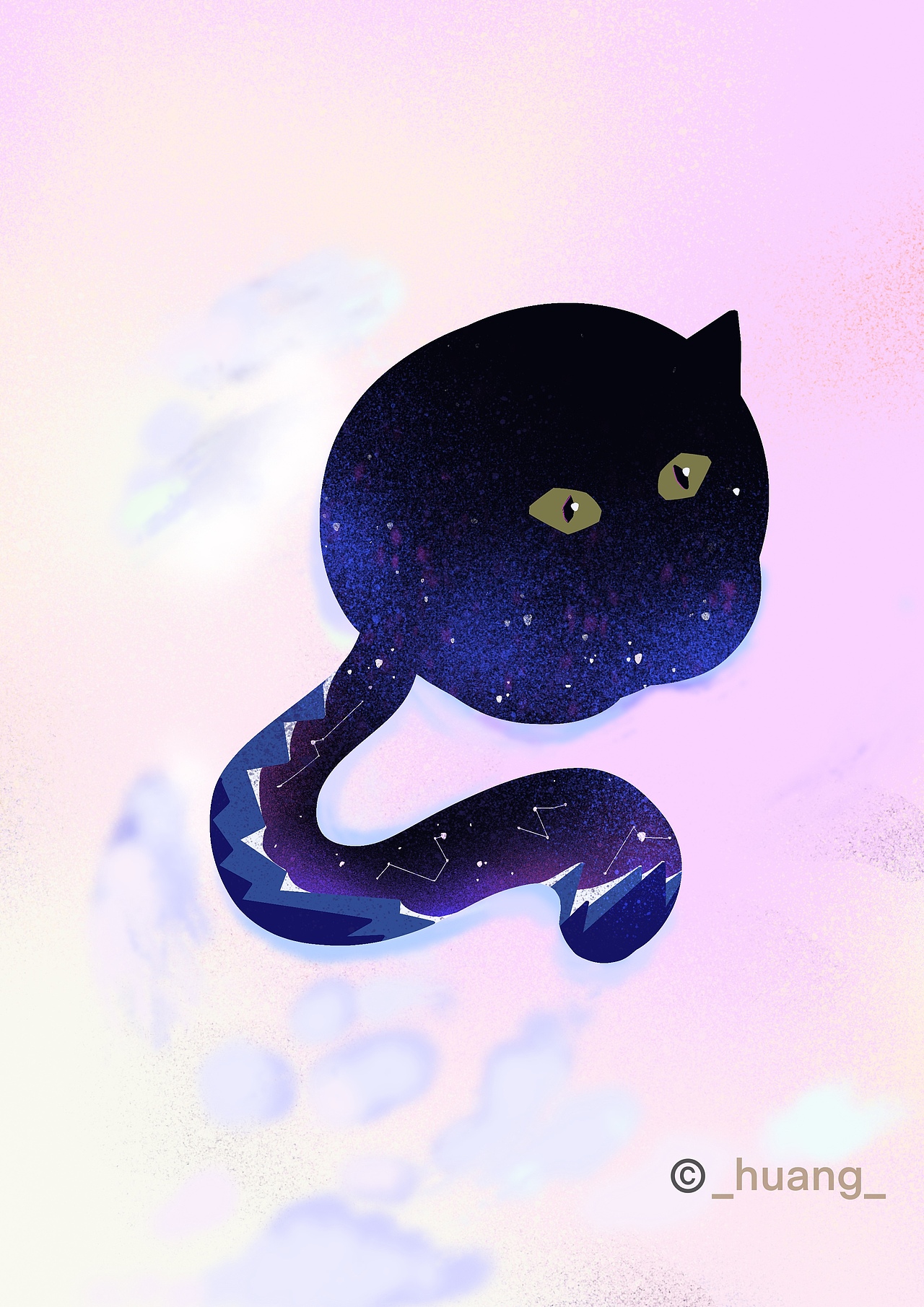 一只猫（图ZMzM4MTExMjg0） - 艺术插画 - 站酷设计师huang慌原创素材 - 站酷ZCOOL