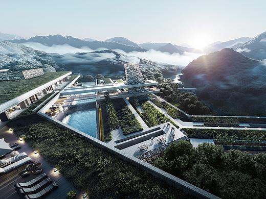 莫干山民宿酒店建筑表現(xiàn)（個人主頁-ZNTU5NjkxNDA=） - 建筑設(shè)計 - 站酷設(shè)計師繁畫小筑原創(chuàng)素材 - 站酷ZCOOL