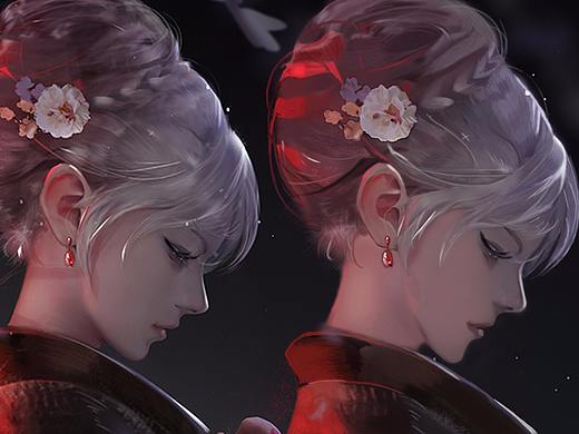 古风美女-临摹手绘-首次作品