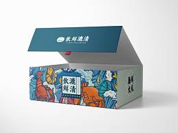 饮鲜漉清海鲜包装设计