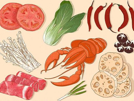 手绘美食（个人主页-ZNTAzMTE2ODA=） - 创作习作 - 站酷设计师生小鹿鹿鹿原创素材 - 站酷ZCOOL