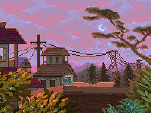 一个散漫的下午（个人主页-ZNTg5MDIwNzI=） - 像素画 - 站酷设计师鄢天方synth原创素材 - 站酷ZCOOL