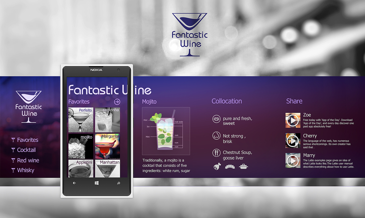 Fantastic Wine（图ZMTQ0NTQzOTI=） - APP界面 - 站酷设计师汐云铺原创素材 - 站酷ZCOOL