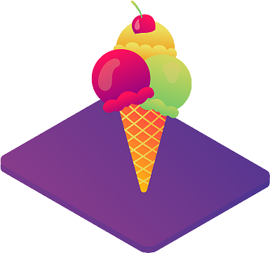 一组2.5d食物插画练习