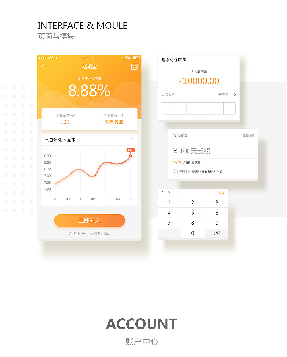 升值宝理财APP 界面设计