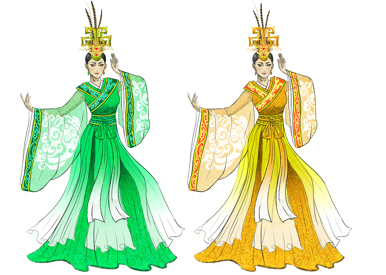 舞台服装效果图（图ZMjMxNzA2NTky） - 其他服装 - 站酷设计师蛋黄HH原创素材 - 站酷ZCOOL