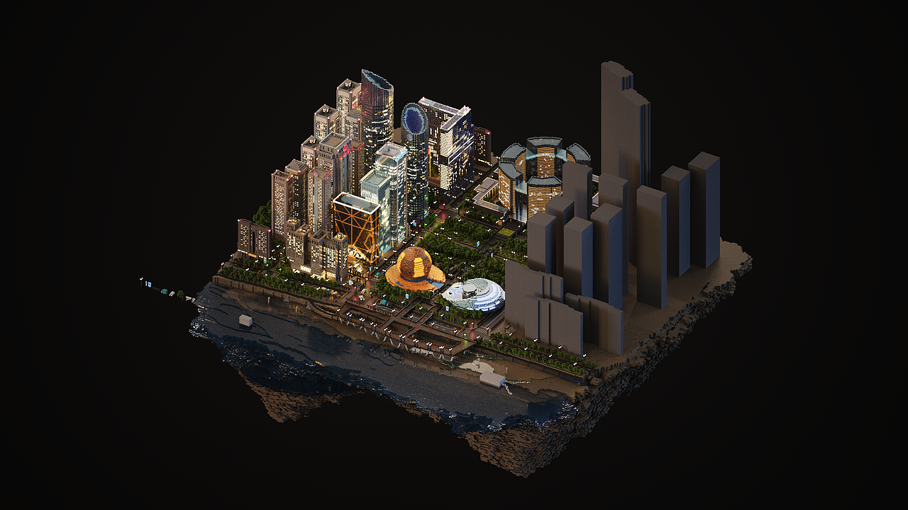 【Voxelart】CryptoCities-杭州（图ZMjU4NjE5MjAw） - 场景 - 站酷设计师Xuanch原创素材 - 站酷ZCOOL