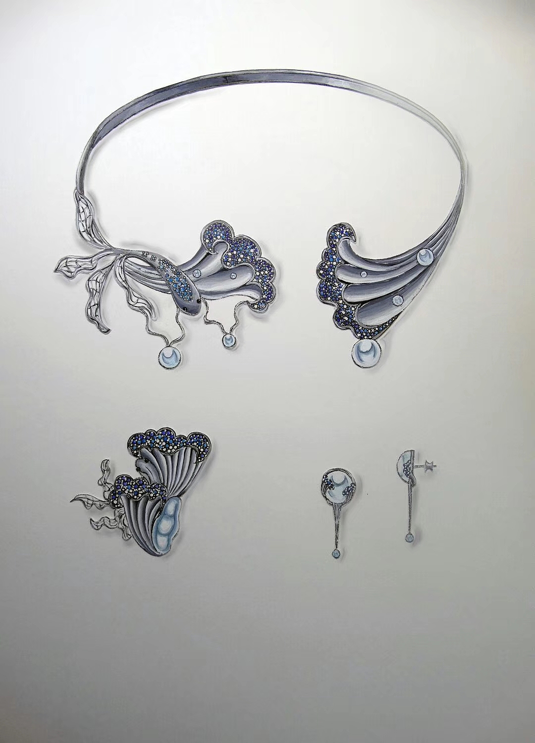 首饰设计手绘稿