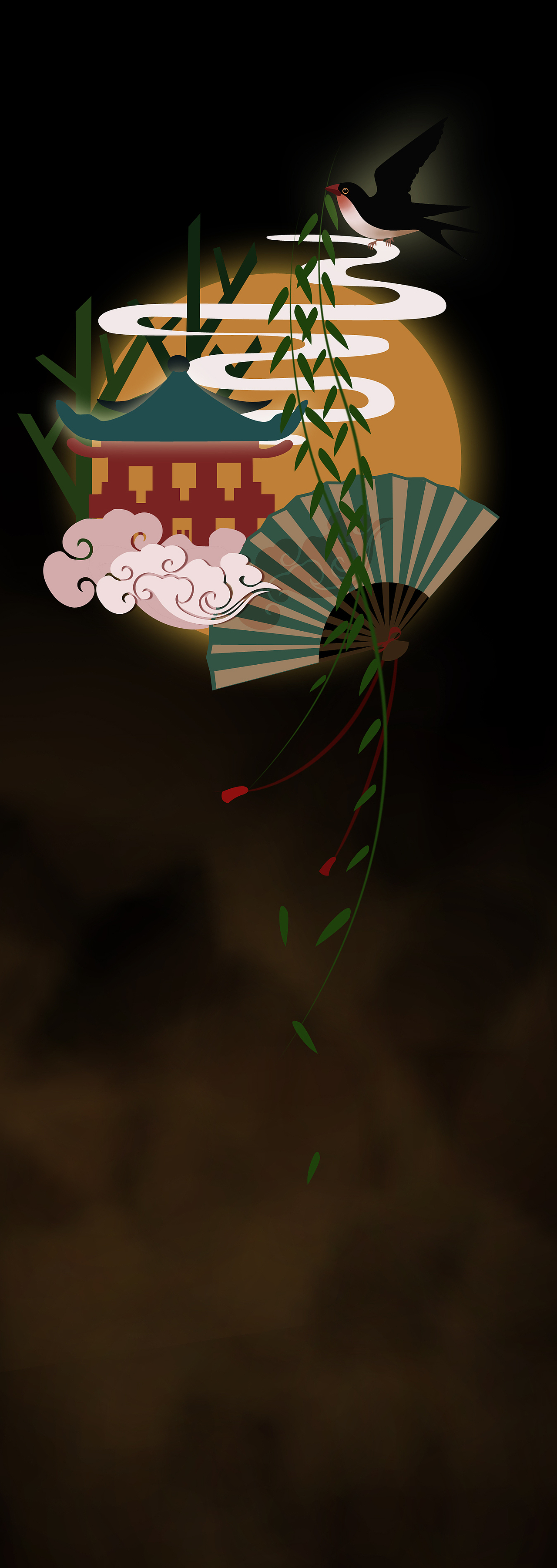 中国风扁平插画（图ZNTQ4NjU4ODA=） - 商业插画 - 站酷设计师非鱼CSS原创素材 - 站酷ZCOOL