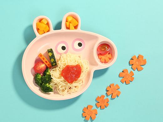 小猪佩奇 餐具 水果 