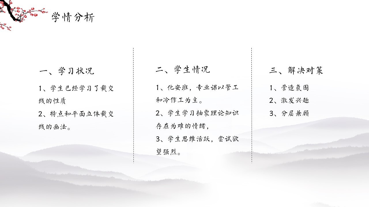 古典水墨梅花教学课件公开课说课PPT模板（图ZMTg2OTI5NzY0） - PPT/Keynote - 站酷设计师办公资源网原创素材 - 站酷ZCOOL