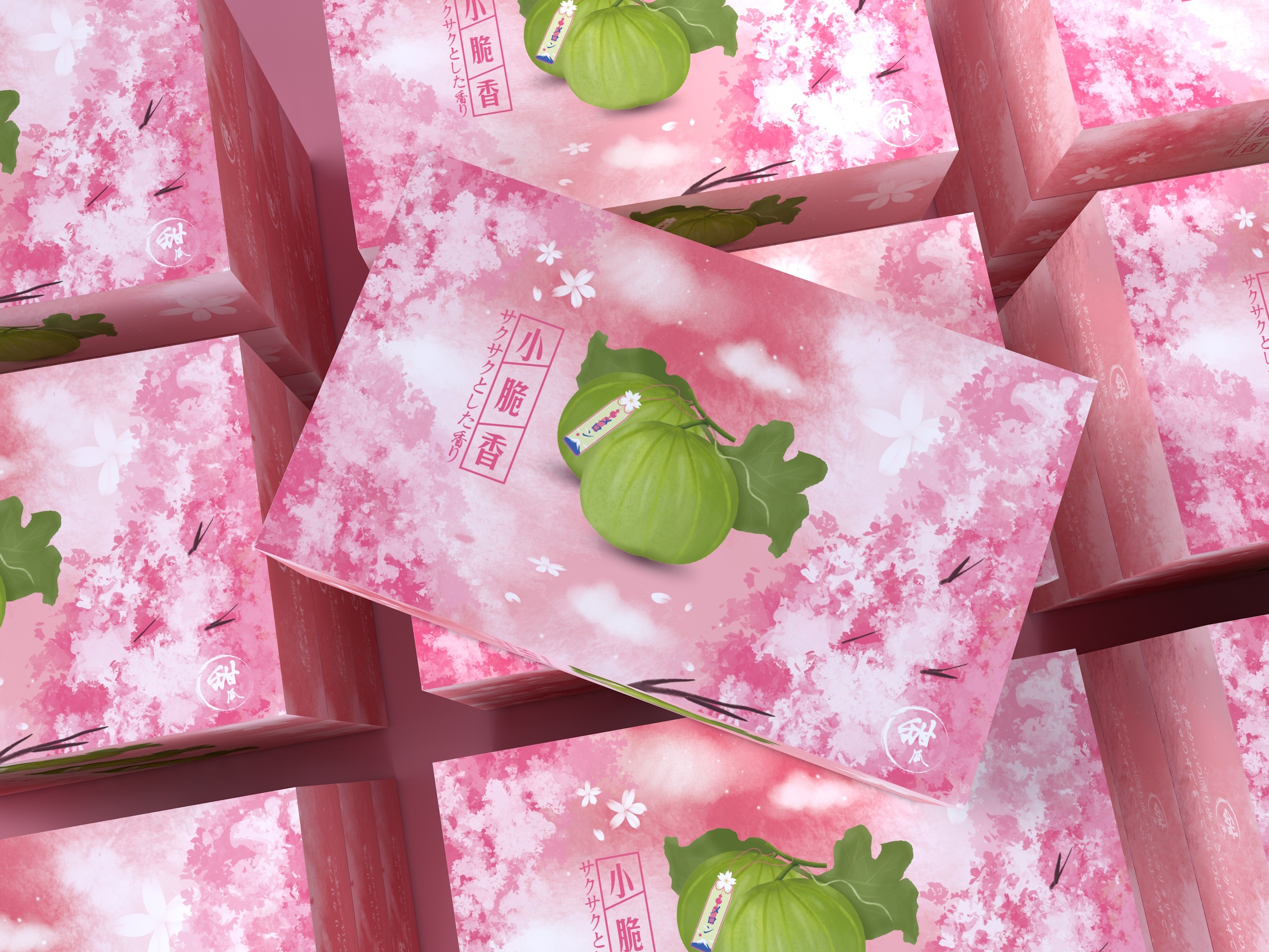 甜瓜礼盒 绿宝石甜瓜包装设计图__包装设计_广告设计_设计图库_昵图网nipic.com