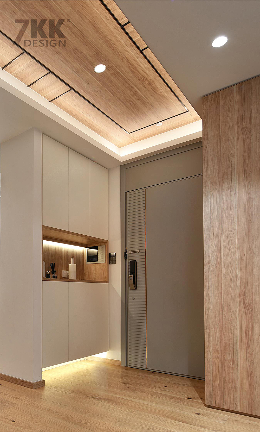 进门玄关设计橱柜,方便实用。