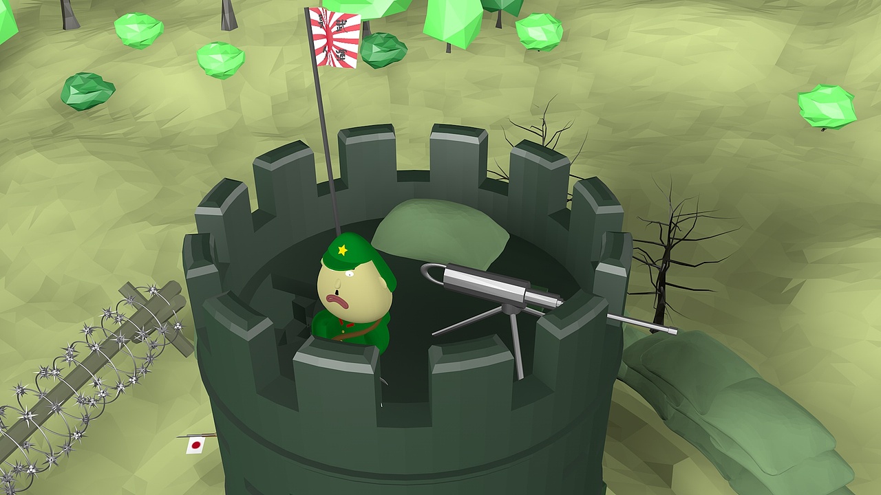 游击队端鬼子炮楼 maya场景