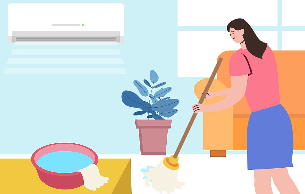 空调清洗活动h5动画