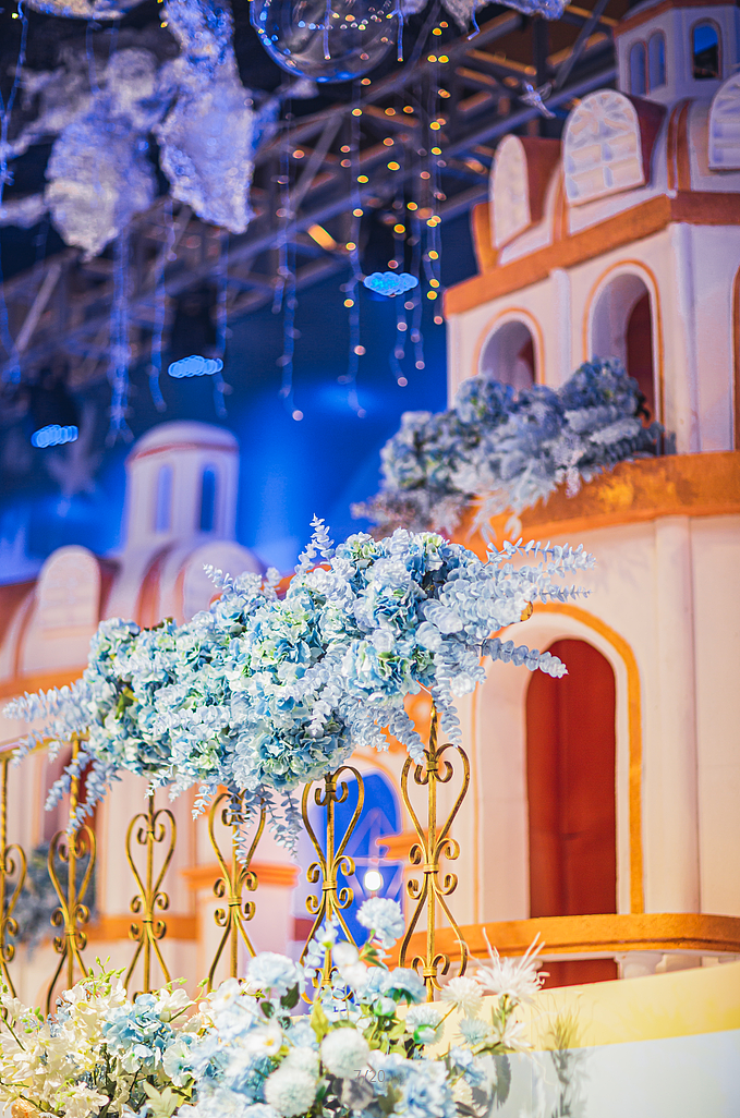 蓝色梦幻城堡婚礼设计