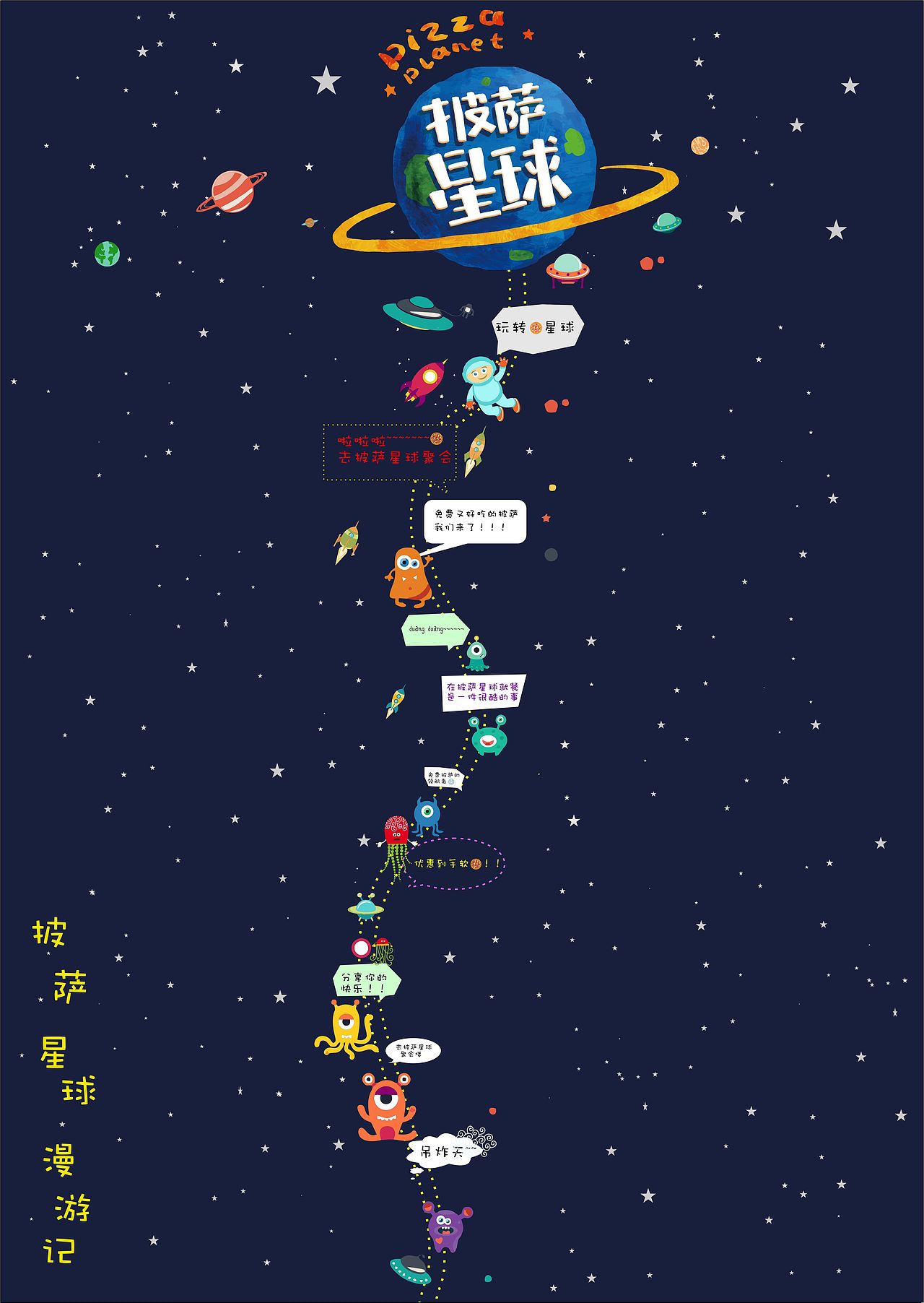 披萨星球 第八届大广赛披萨星球平面类作品 披萨海报 美食招贴 披萨星球大学生广告设计
