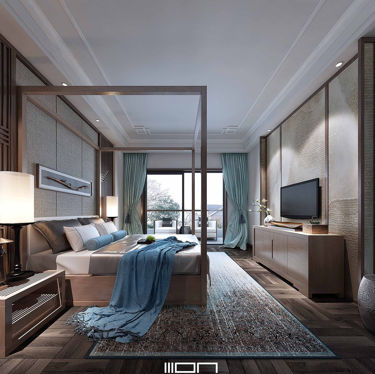 背景墙上精致的手工图案床头淡黄色的台灯,是对床头背景墙的一种呼应空间中明快;在阳光慵懒的映射下,融合着香氛的过渡,延缓着视觉的冲击,恰到好处的混合着隐约中飘来的淡雅,和顺的香气,色彩就此凝练为艺术,生活就此完美升华。