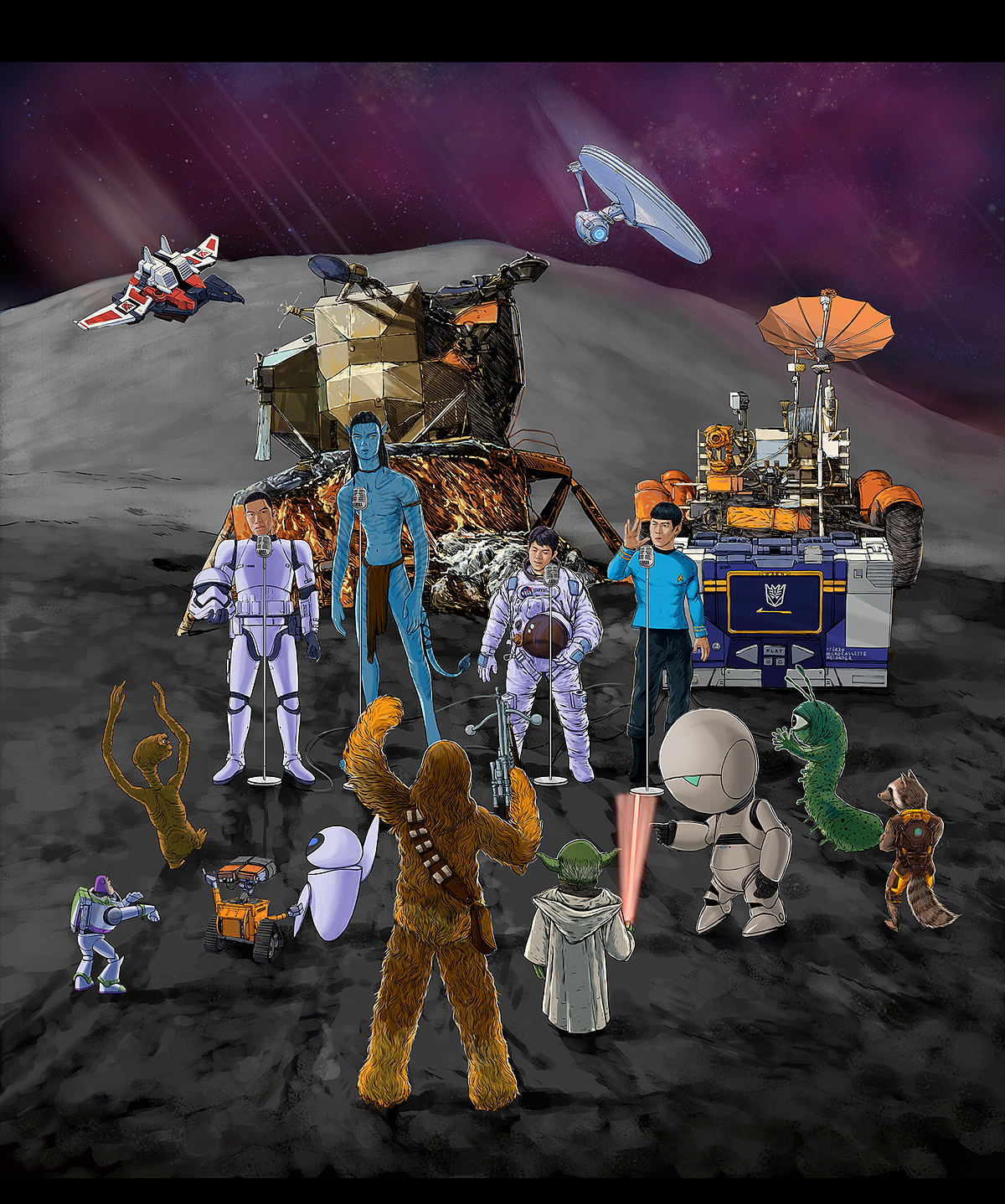 3幅原创单曲封面插画（音乐人：顾翾）（图ZMTY3Mzc3Nzky） - 商业插画 - 站酷设计师吉里原创素材 - 站酷ZCOOL