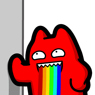 i49【魔鬼猫表情-呕吐】#半身 叉腰 彩虹 扶墙 沙雕 动漫 ip 魔性 斗