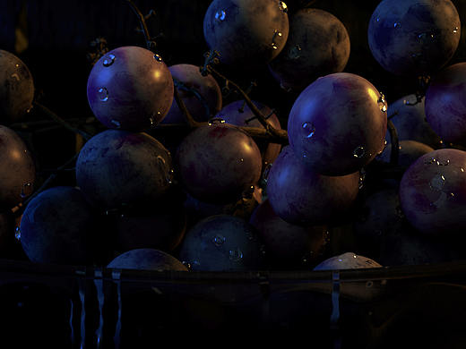 用三维做葡萄静物-多看轻拍砖 