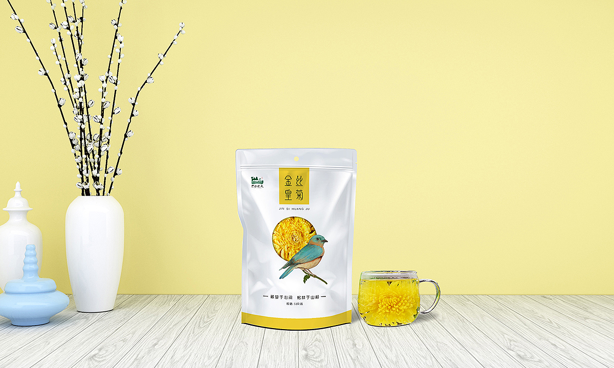 金丝皇菊包装设计,茶叶包装设计,小清新包装设计