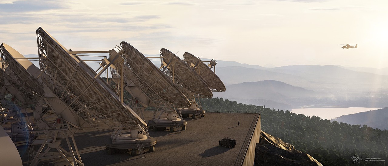 射电天文台（图ZMjU1NzE4OTI=） - 场景 - 站酷设计师_WUH_原创素材 - 站酷ZCOOL