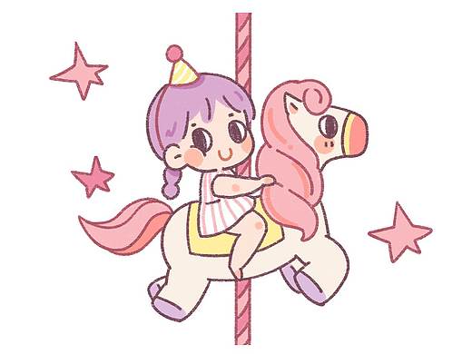 缤纷游乐场 | 和纸胶带插画 