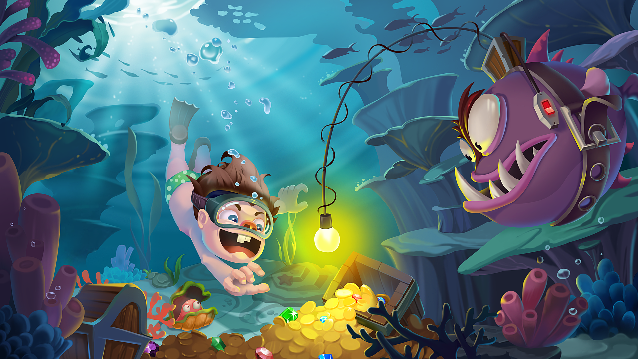 海底|插画|游戏原画|科西嘉的小狮子 - 原创作品 - 站酷 (zcool)