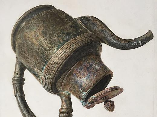 小铜壶——超写实彩铅