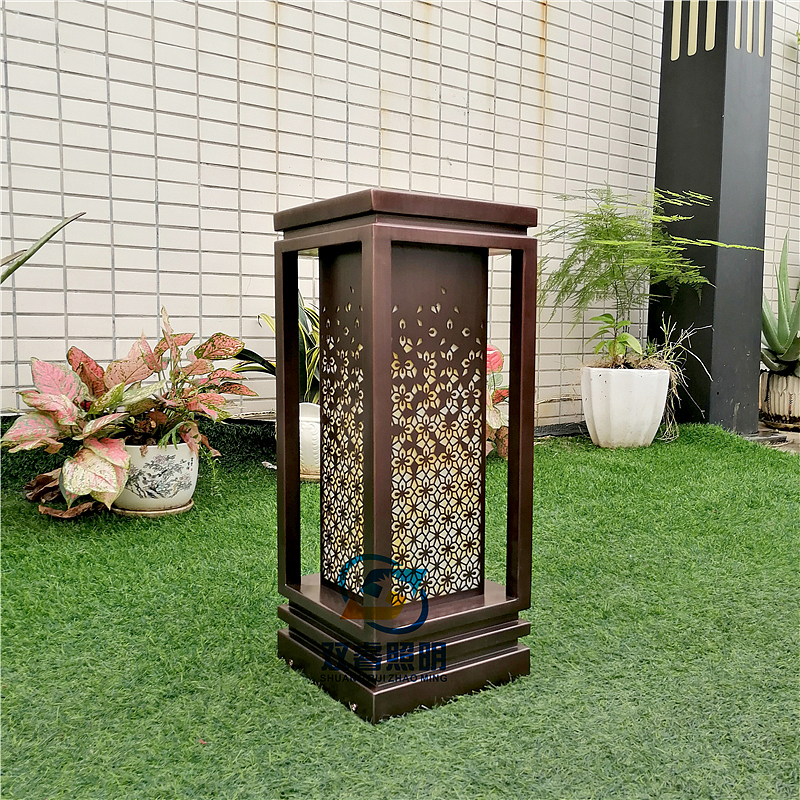 中式古铜色草坪灯景观柱灯仿云石草坪灯镀铜拉丝立柱灯（图ZMjAxOTA4NDU2） - 其他工业/产品 - 站酷设计师双睿景观原创素材 - 站酷ZCOOL