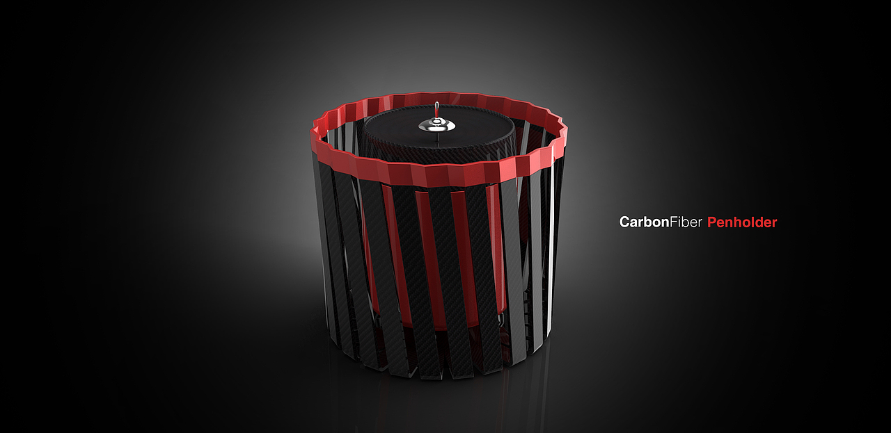 碳纤维笔筒设计
