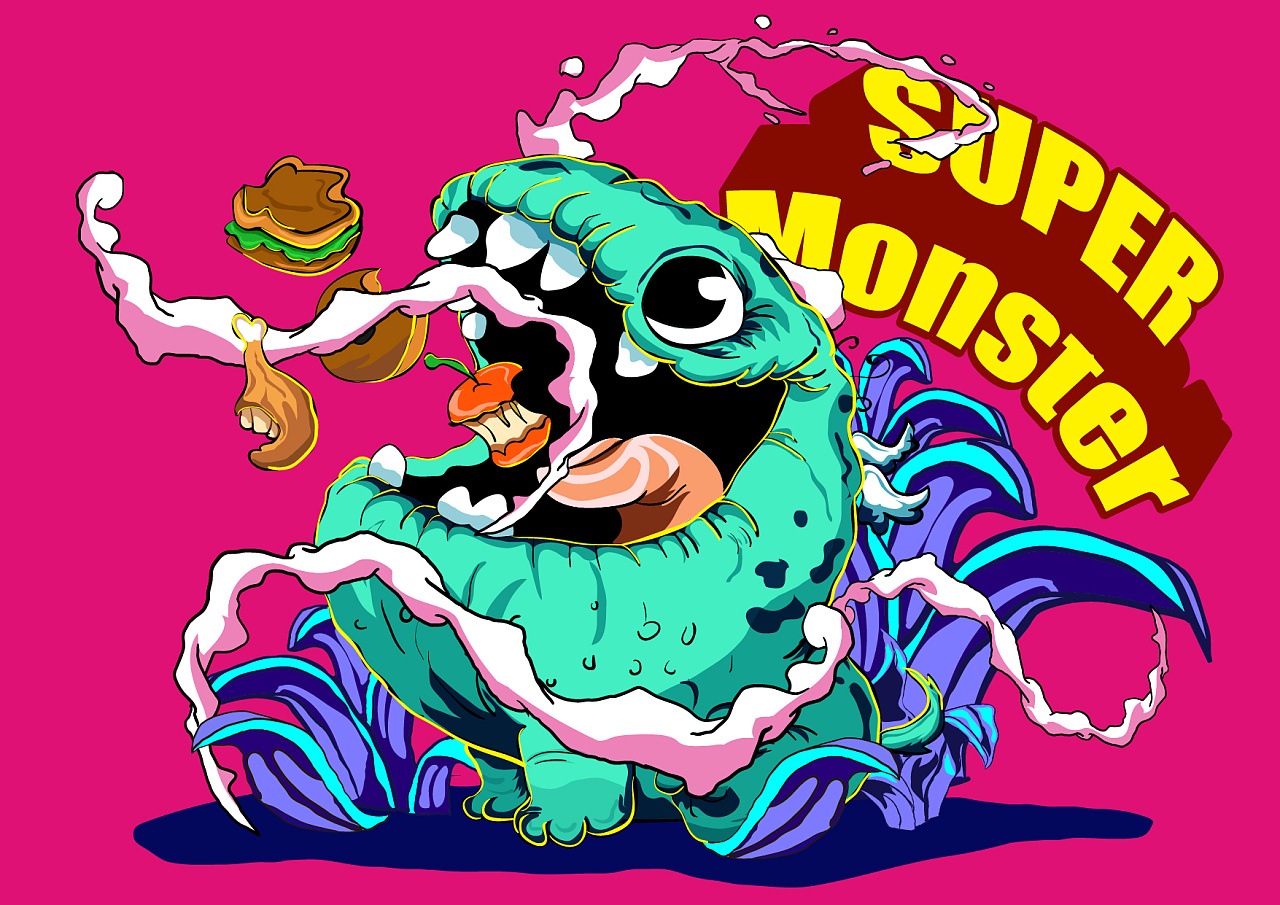 潮流插画-《创意萌宠之吃货篇》