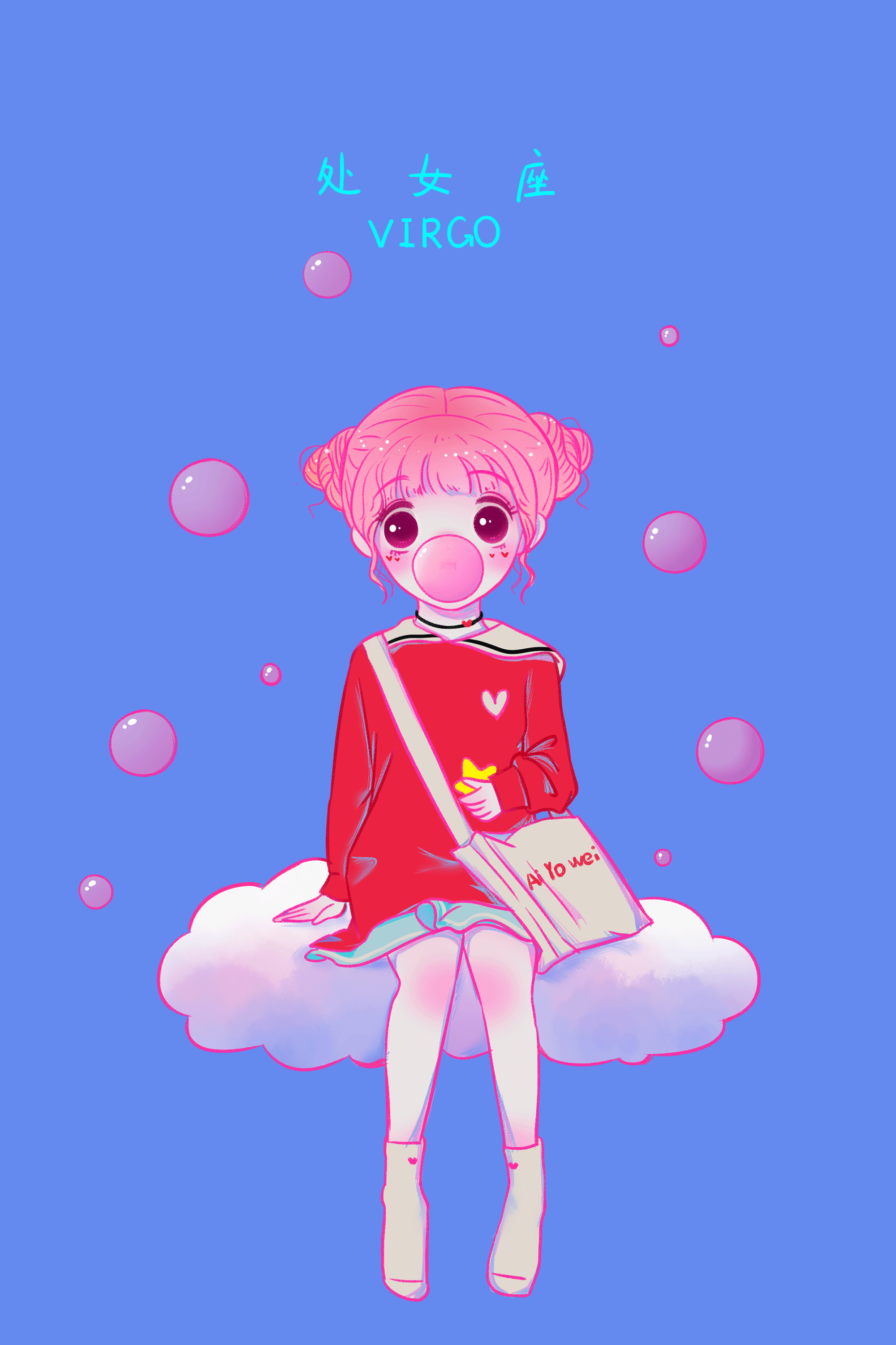 12星座少女系列（全）（图ZMTA0NjQ5NjQw） - 创作习作 - 站酷设计师哎哟微well原创素材 - 站酷ZCOOL