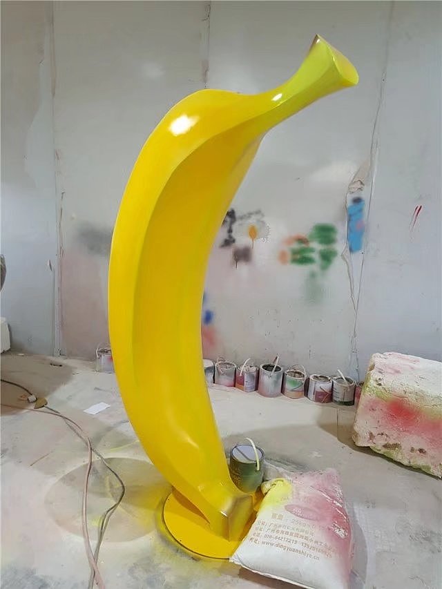 来图定制玻璃钢仿真水果香蕉雕塑农业生态园形象摆件