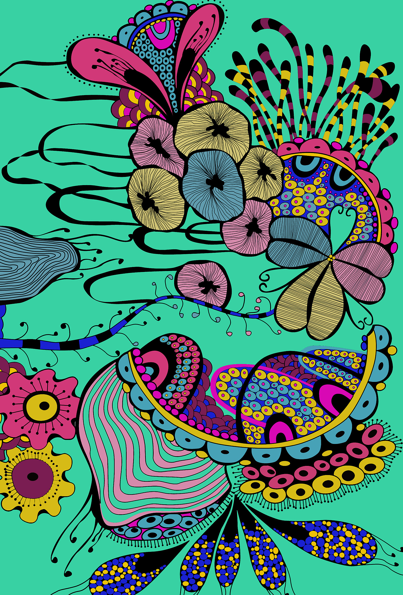 平面色彩构成插画