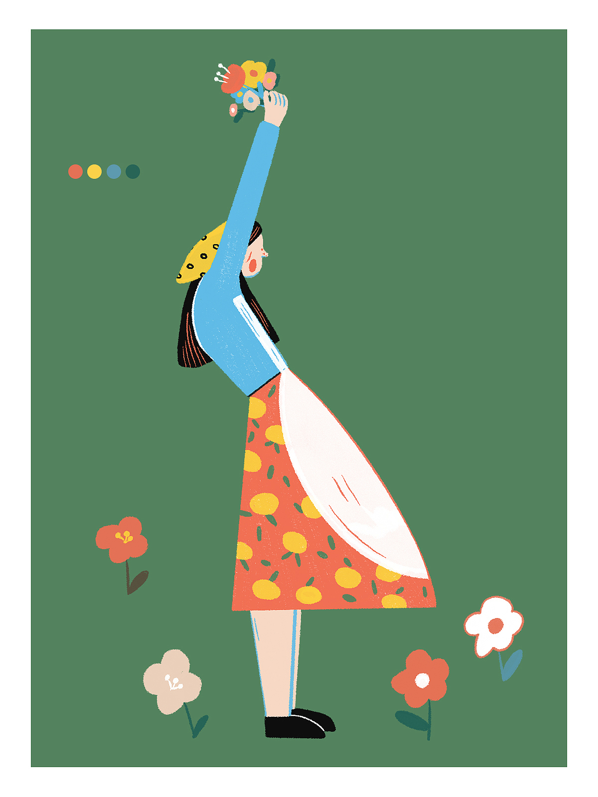 春暖花开穿着漂亮衣服的日子。