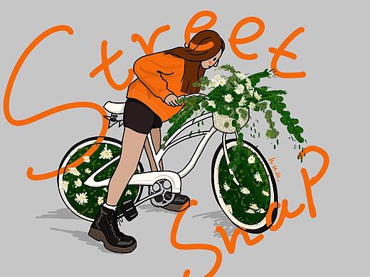 街拍人物插画习作