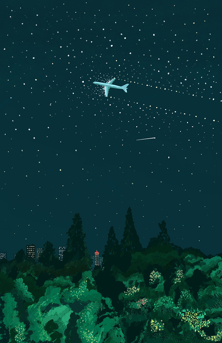Leaves whisper, stars soar.（图ZMzQ3OTU2Nzc2） - 商业插画 - 站酷设计师teddyteddykang原创素材 - 站酷ZCOOL