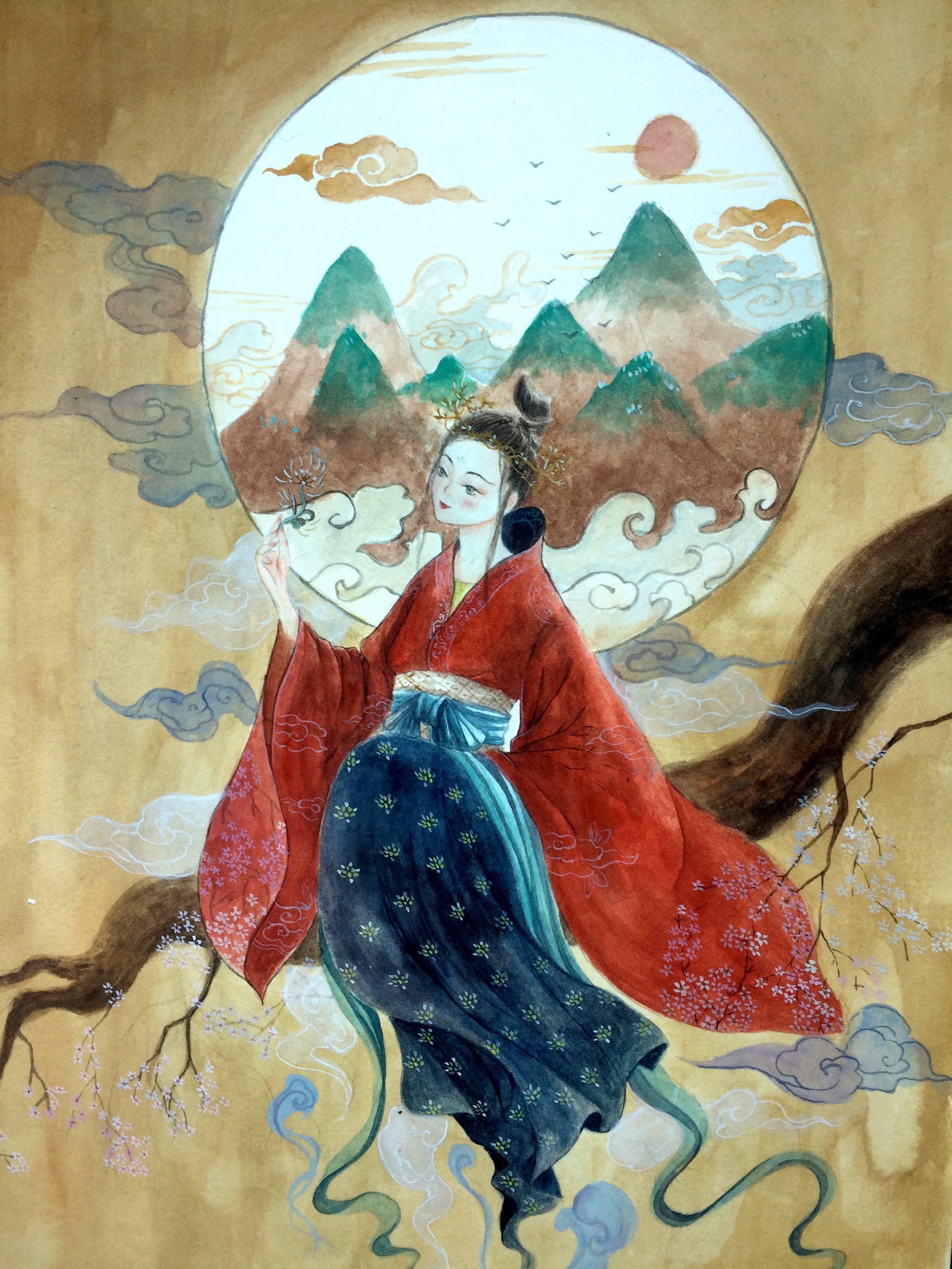 巫山神女油画全册图片