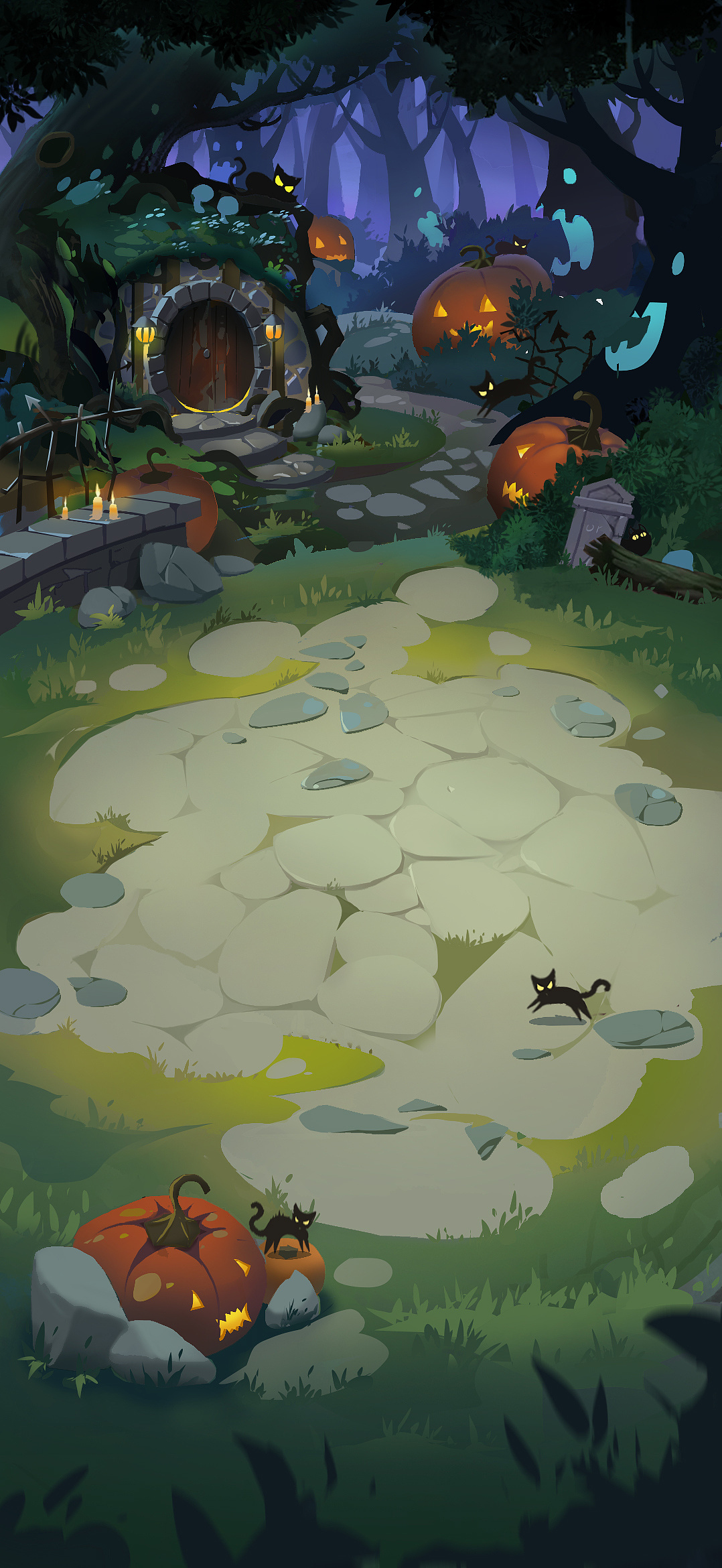 q版手游场景|插画|游戏原画|冬不台风 - 原创作品 - 站酷 (zcool)