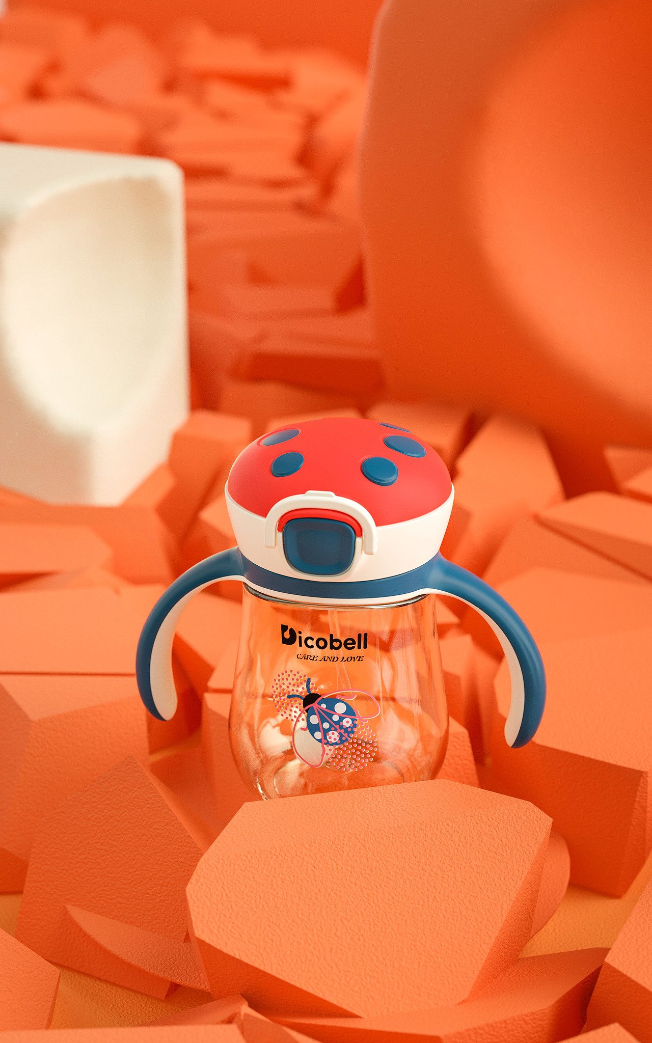 Dicobell瓢虫吸管杯品牌详情页设计