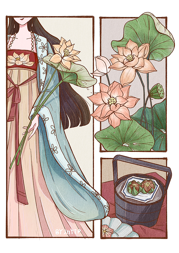 分镜插画-荷花🪷