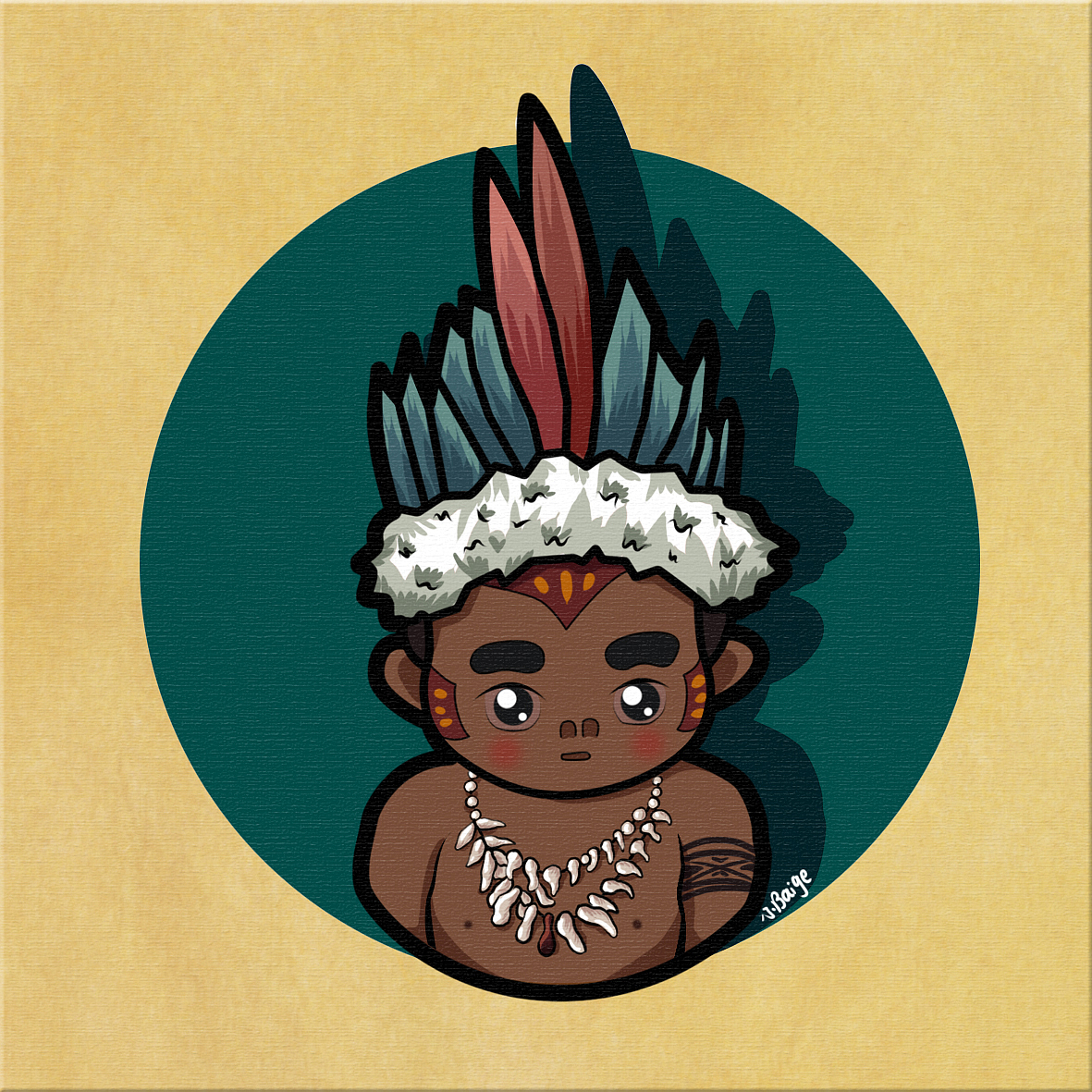 印第安卡通头像