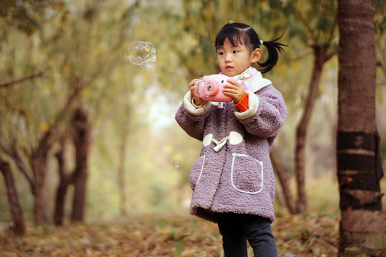 冬日里的泡泡机
